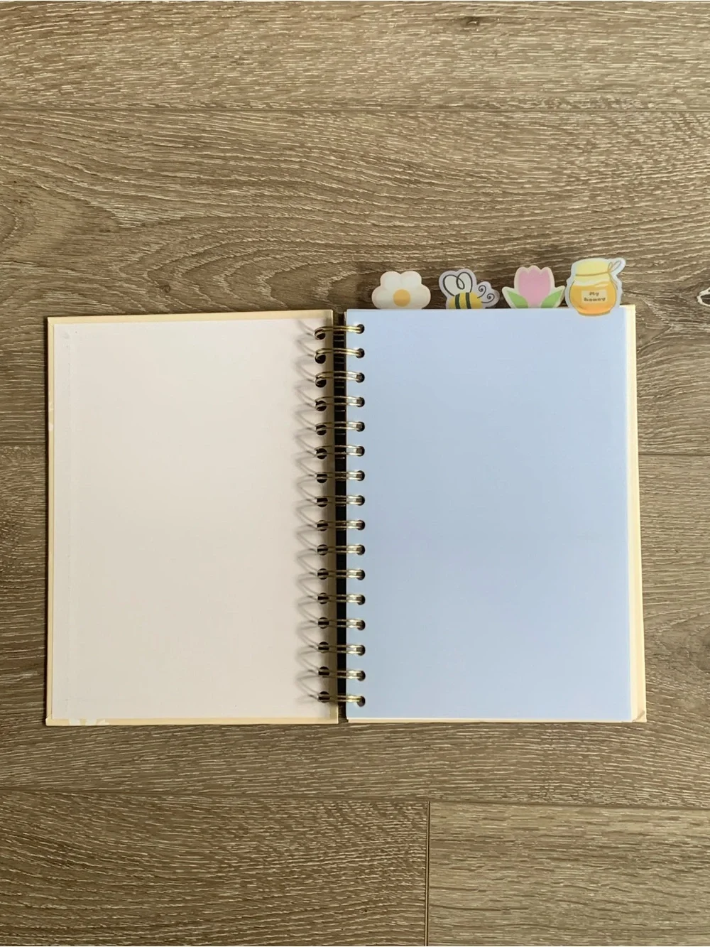Always Bee Kind Spiral Notebook - Cream Floral Bee Design